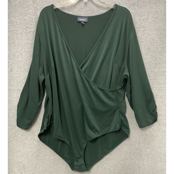 Modcloth Suits You Well Hunter Green Bodysuit Size 4X - Picture 2 of 6